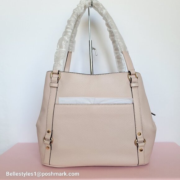 MICHAEL KORS Carrie Pebbled Leather Large Shoulder Tote- Soft Pink color⭐ - Picture 6 of 16